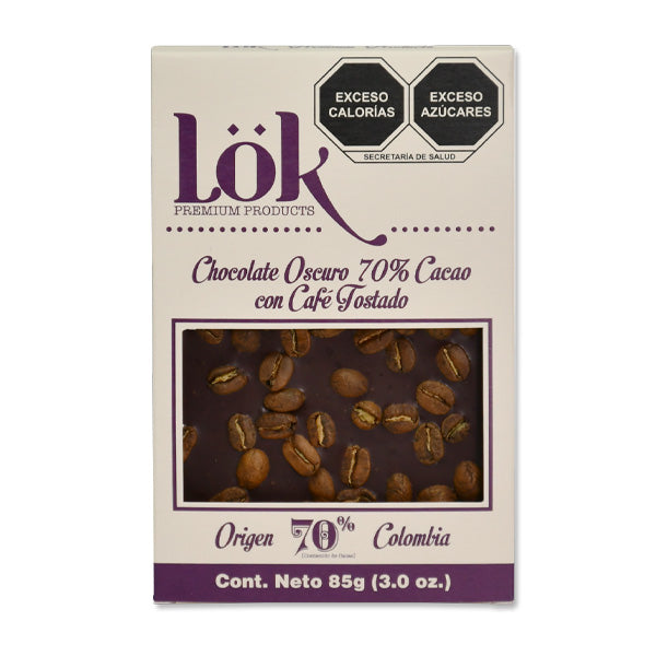 Lök CHOCOLATE OSCURO 70% CACAO CON CAFE TOSTADO