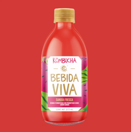 Kombucha Bebida con Probióticos Sabor a Sandía Fresca