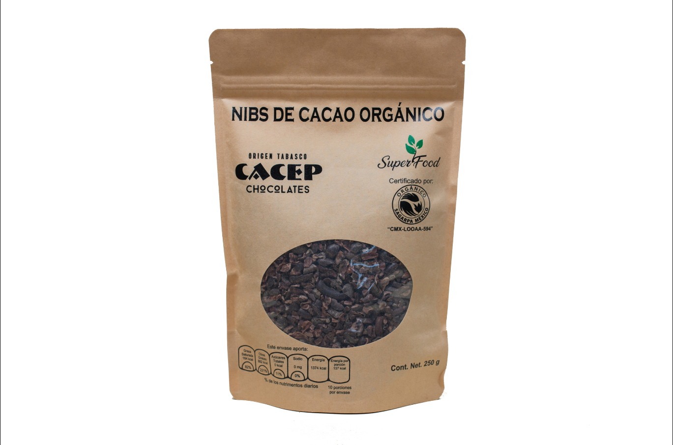 CACEP NIBS DE CACAO ORGANICO