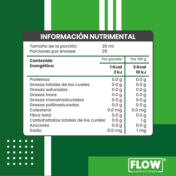 FLOW CLOROFILA PLUS CON ALGA SPIRULIN + L-CARNITINA + ACIDO ALFA LIPOICO