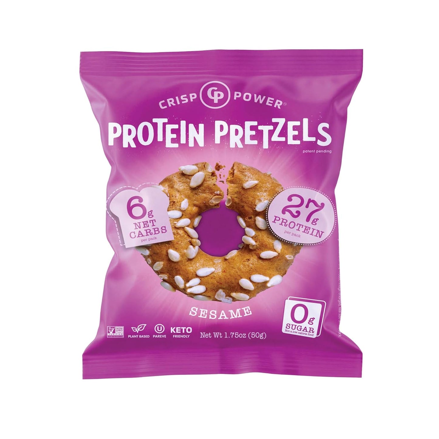 Crisp Power Pretzels con Proteína Y Con Ajonjolí