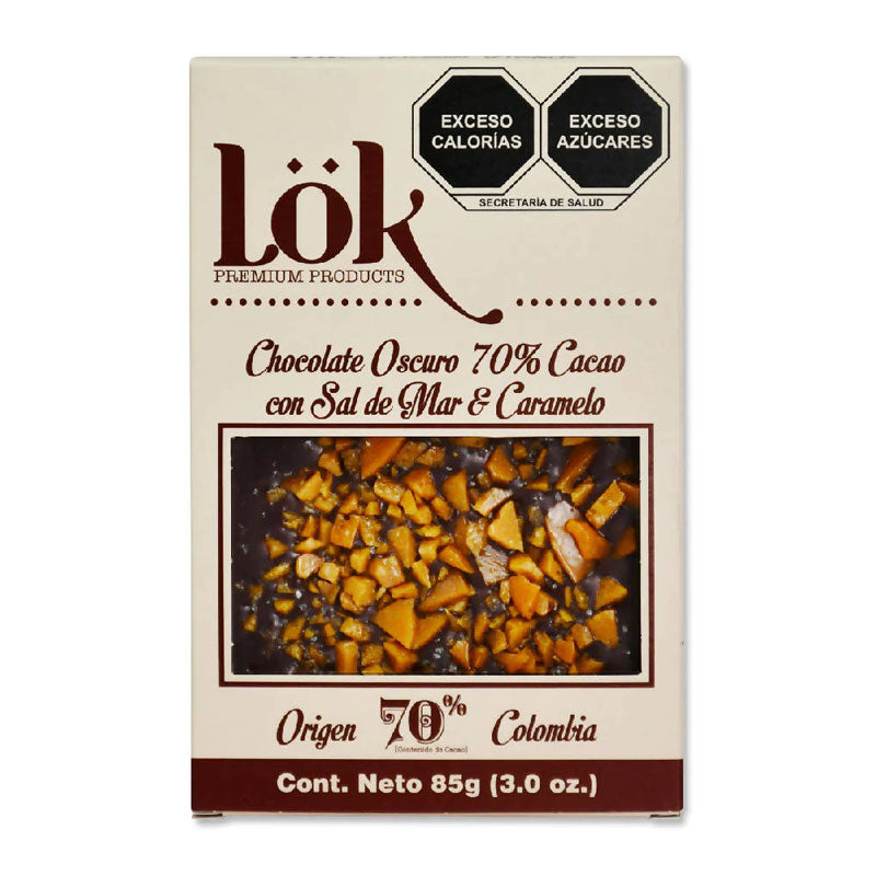 Lök CHOCOLATE OSCURO 70% CACAO CON SAL DE MAR & CARAMELO