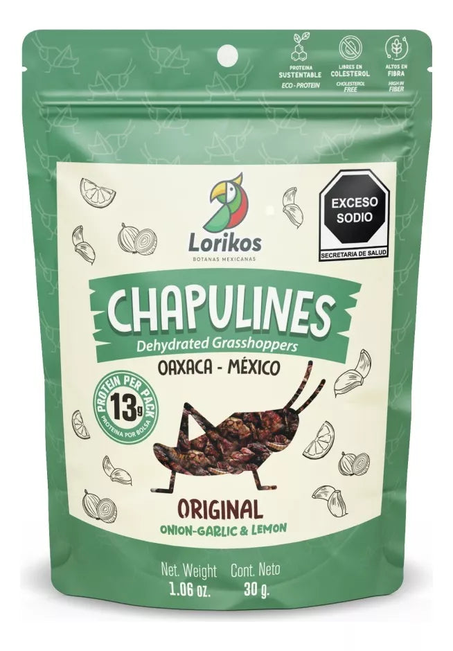 Lorikos Chapulines Deshidratados Sabor Original
