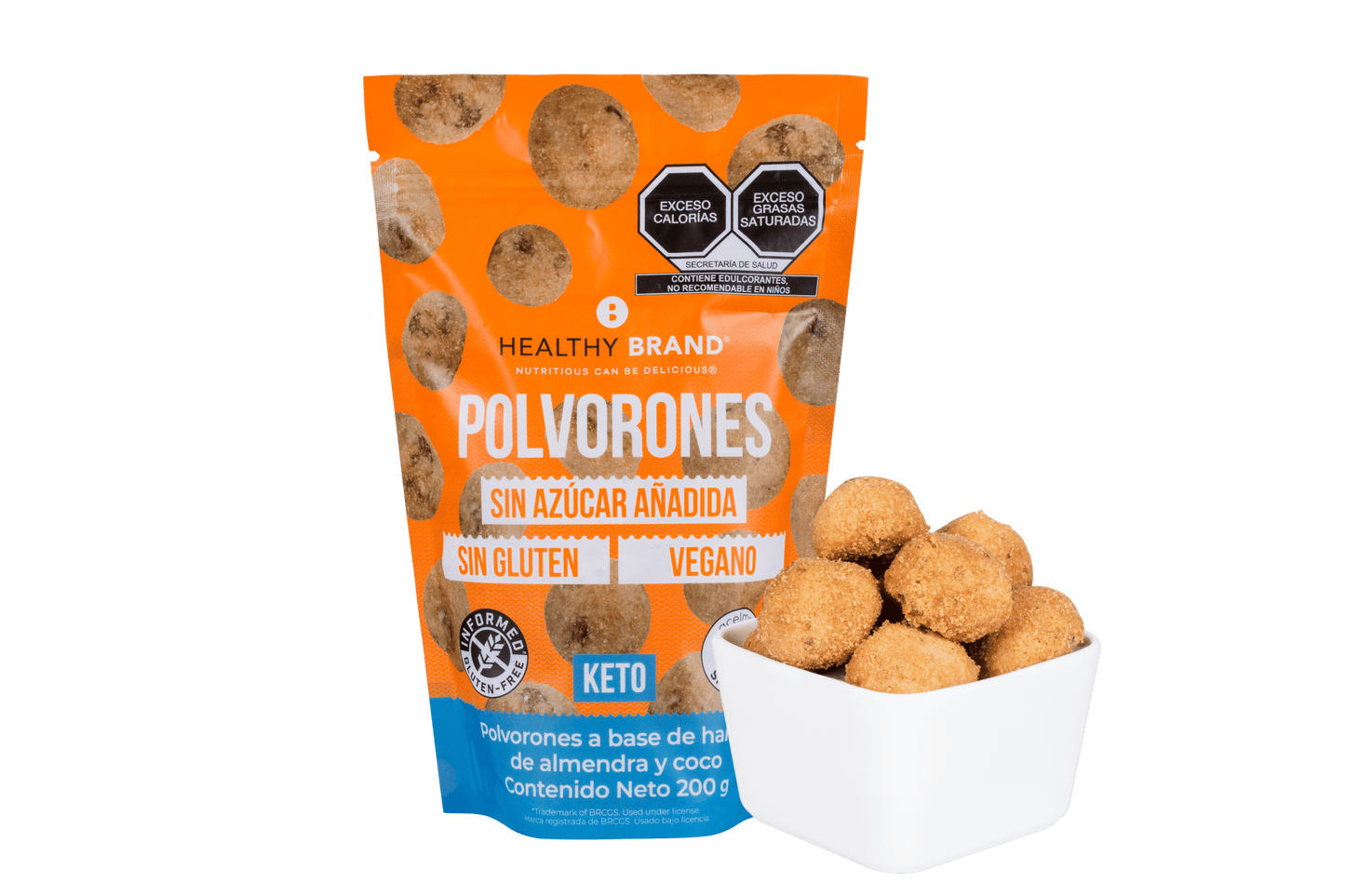 HEALTHY BRAND POLVORONES KETO, SIN GLUTEN Y VEGANOS
