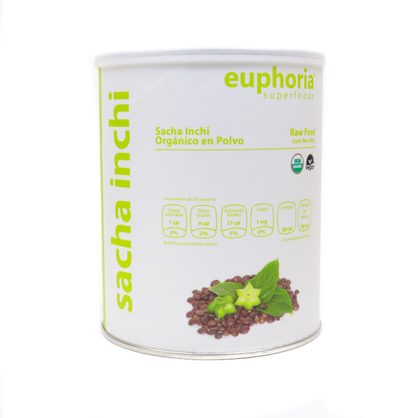 Euphoria Superfoods Sacha Inchi Orgánico en Polvo 500g