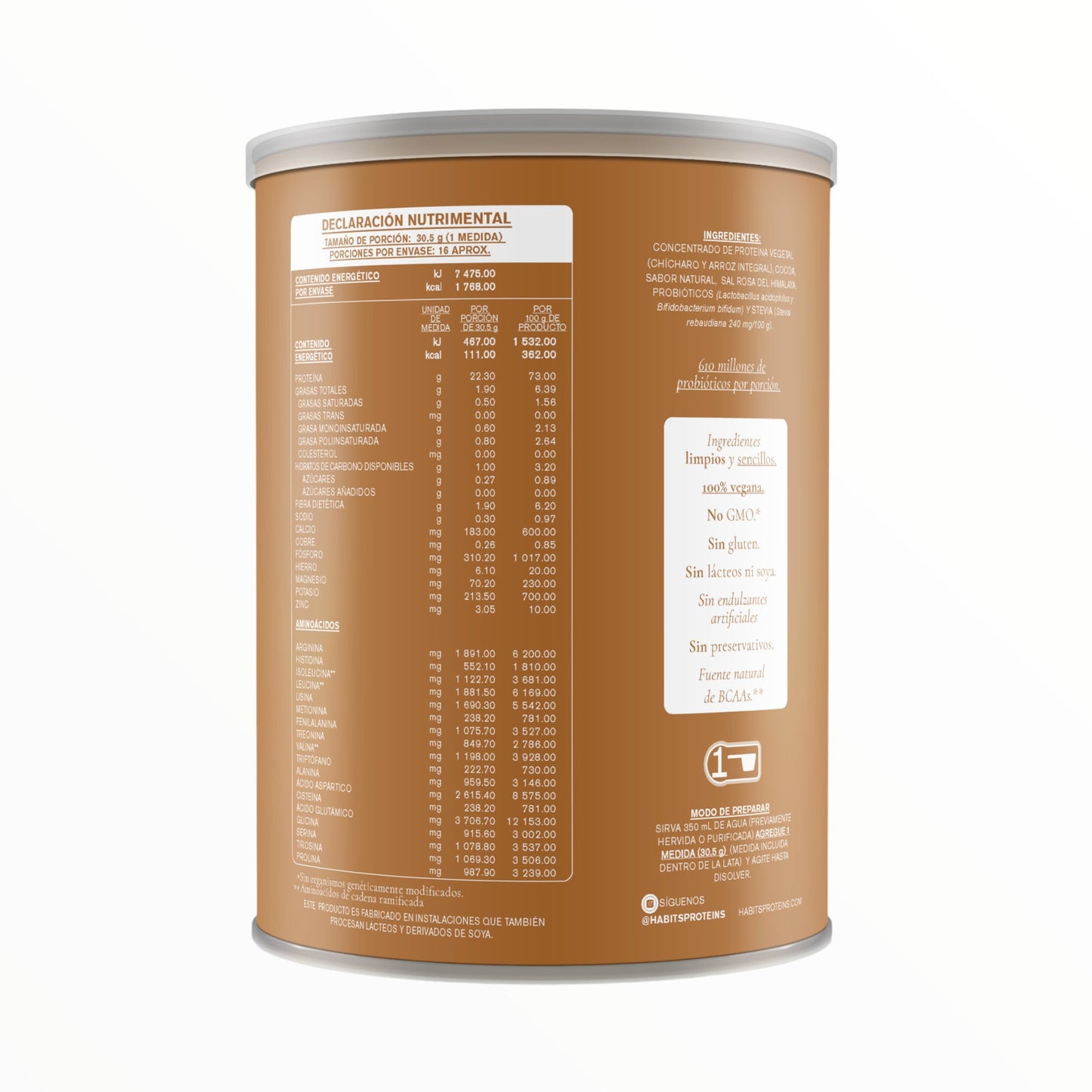 HABITS PROTEINA VEGANA SABOR CACAO