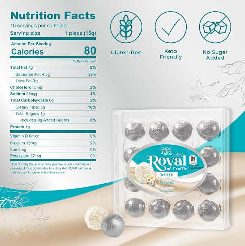 CHOCZERO ROYAL TRUFFLE WHITE COCONUT