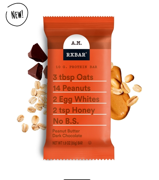 RX BAR A.M. PEANUT BUTTER DARK CHOCOLATE