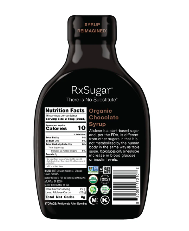 RXSUGAR ORGANIC CHOCOLATE