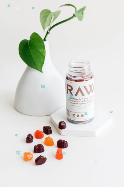 THE CANNA RAW GOMITAS DE ACEITE DE HEMP 60 piezas