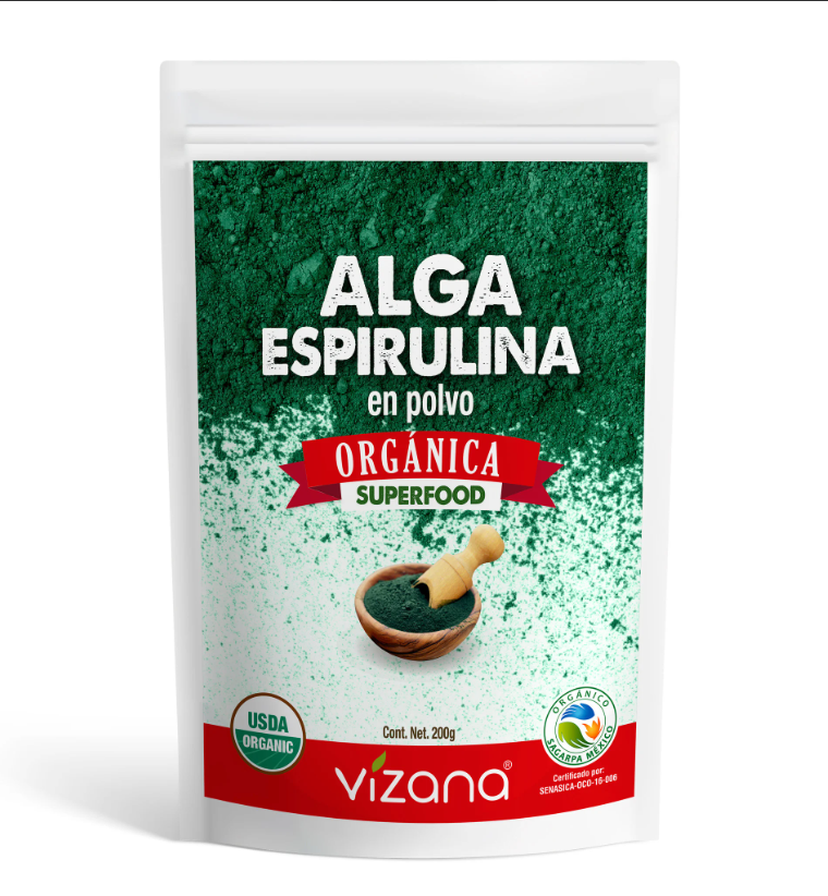 VIZANA ALGA ESPIRULINA EN POLVO ORGANICA