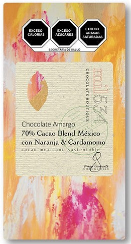 mil534 CHOCOLATE AMARGO 70% CACAO CON NARANJA Y CARDAMOMO