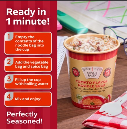 SKINNY PASTA TOMATO FLAVOR NOODLE SOUP