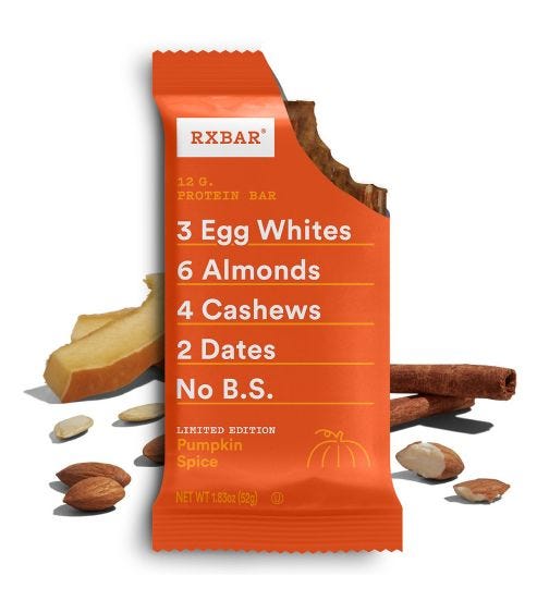 RX BAR BARRA DE PROTEÍNA PUMPKIN SPICE