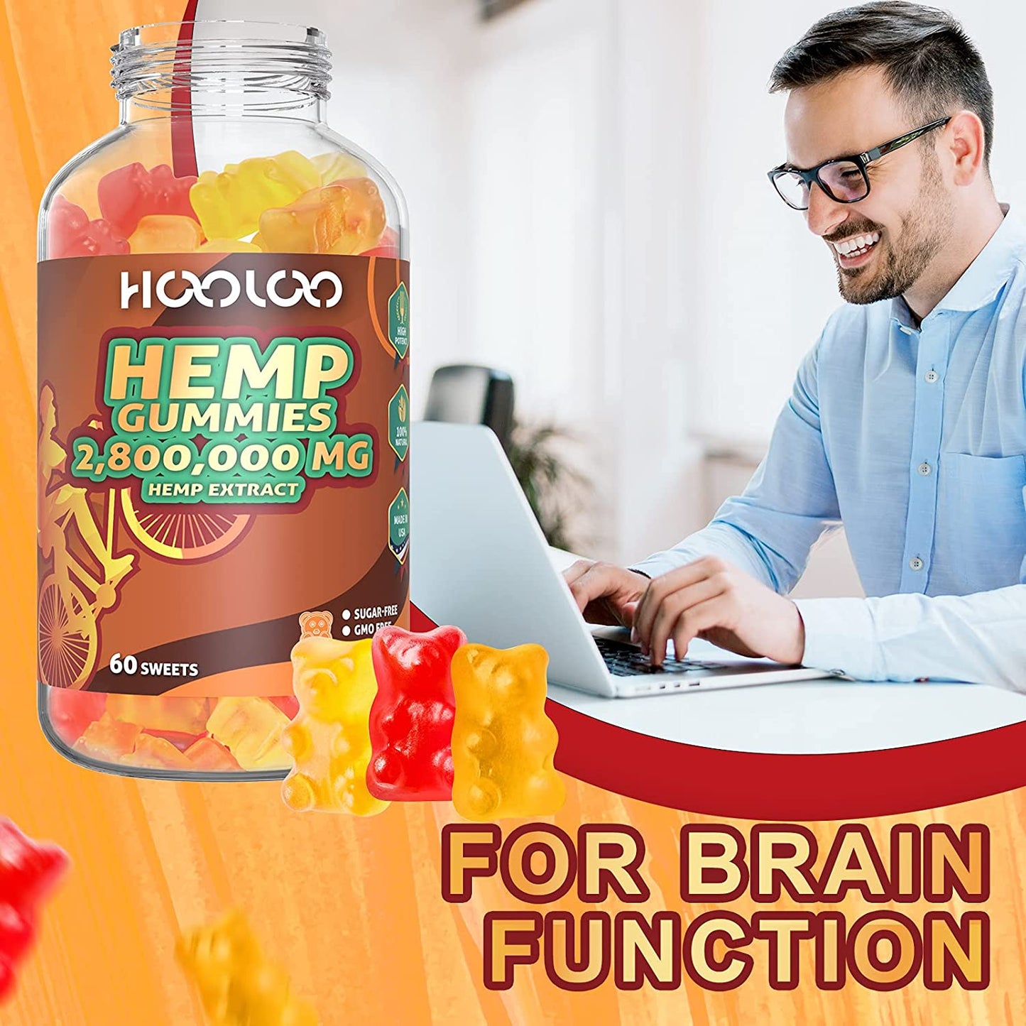 HOOLOO HEMP GUMMIES 2,800,000 MG
