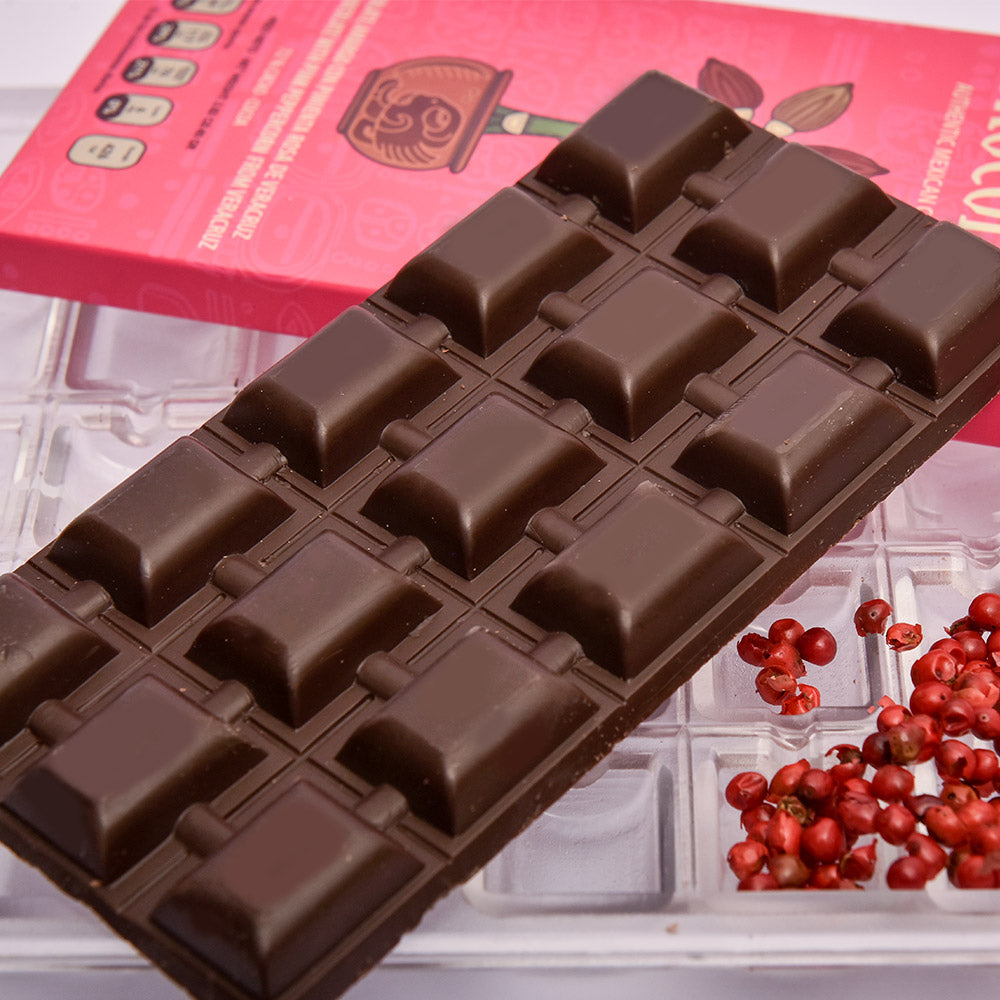 KI'XOCOLATL CHOCOLATE AMARGO CON PIMIENTA ROSA DE VERACRUZ