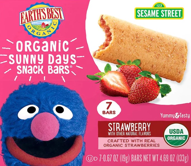 EARTH´S BEST ORGANIC SUNNY DAYS SNACK BARS STRAWBERRY