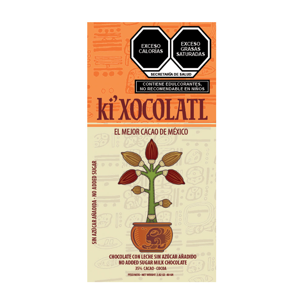 KI'XOCOLATL CHOCOLATE CON LECHE SIN AZUCAR