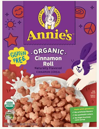 ANNIE'S ORGANIC CINNA BUNNIES CEREAL