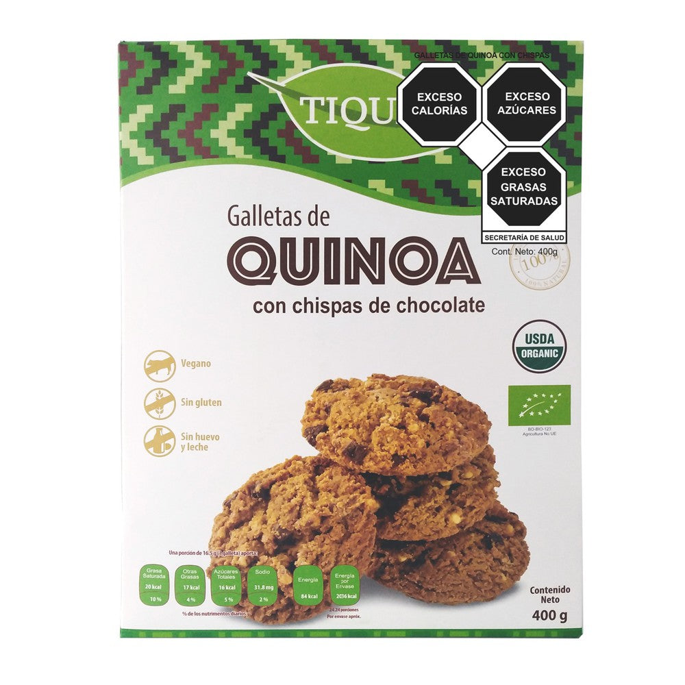 TIQUA GALLETAS DE QUINOA CON CHISPAS DE CHOCOLATE