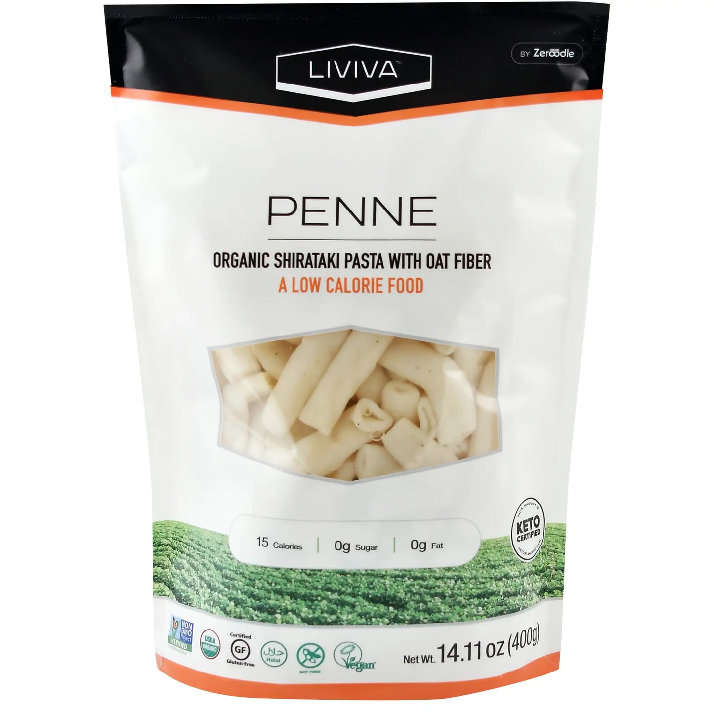 Liviva Organic Shirataki Penne with Oat Fibe