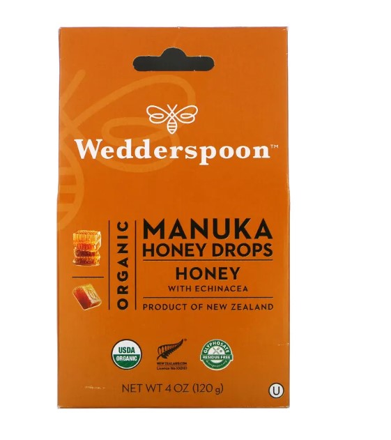 WEDDERSPOON MANUKA HONEY DROPS HONEY WHIT ECHINACEA