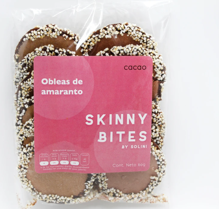 SKINNY BITES OBLEA DE AMARANTO SABOR CAPUCCINO
