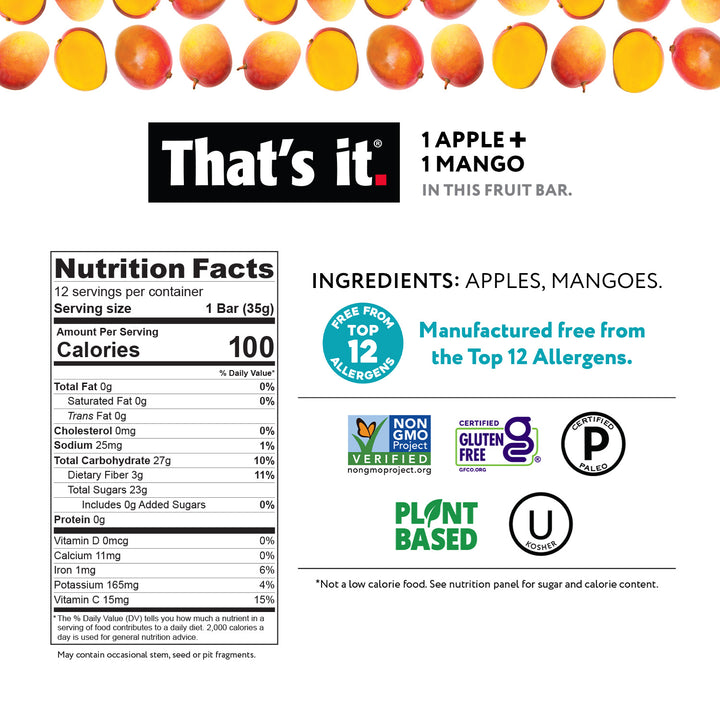 THAT'S IT BARRA DE FRUTA 1 APPLE + 1 MANGO