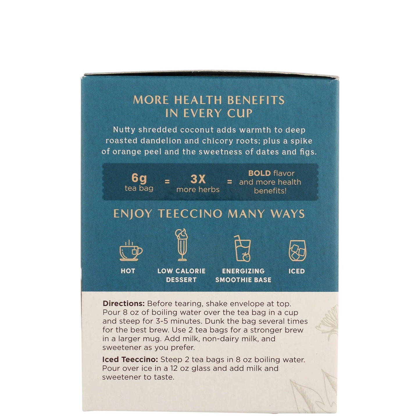 Teeccino Dandelion Coconut Organic