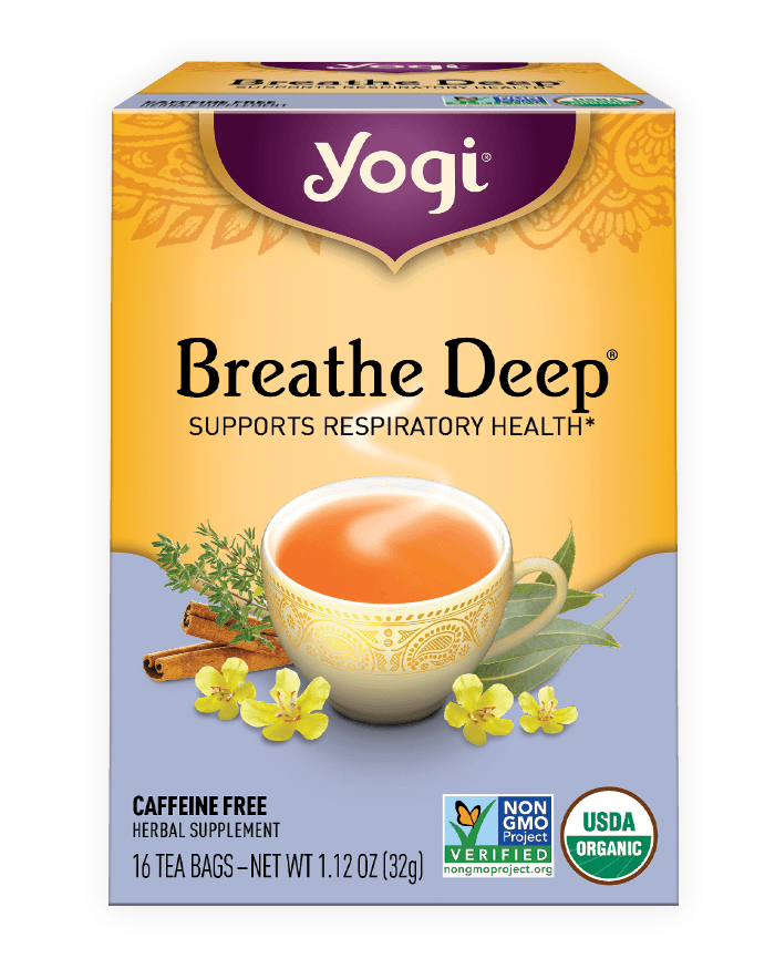 Yogi Tea Breathe Deep supports respiratory health
