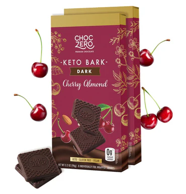 Choc Zero Keto Bark Dark Cherry Almond