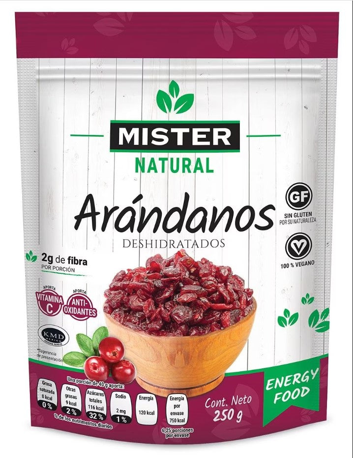 MISTER NATURAL ARANDANOS DESHIDRATADOS