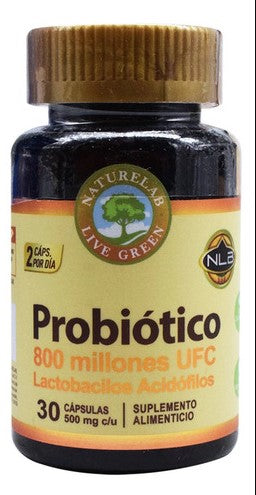 NATURELAB LIVE GREEN CAPSULAS  PROBIOTICO 800 MILLONES UFC