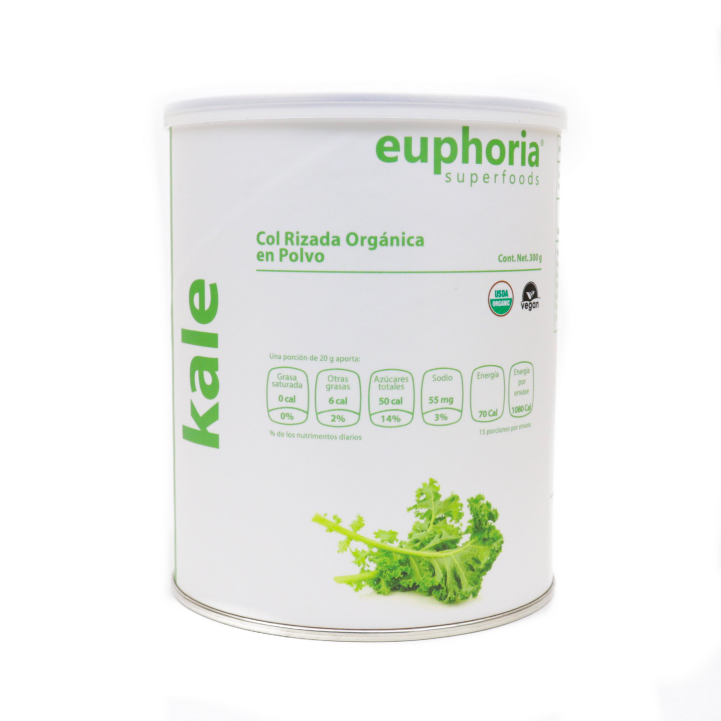Euphoria Superfoods Kale Col Rizada en Polvo 300 g