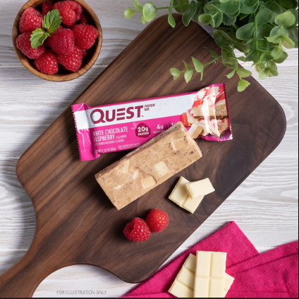 Quest Protein Bar White Chocolate Raspbeerry Flavored