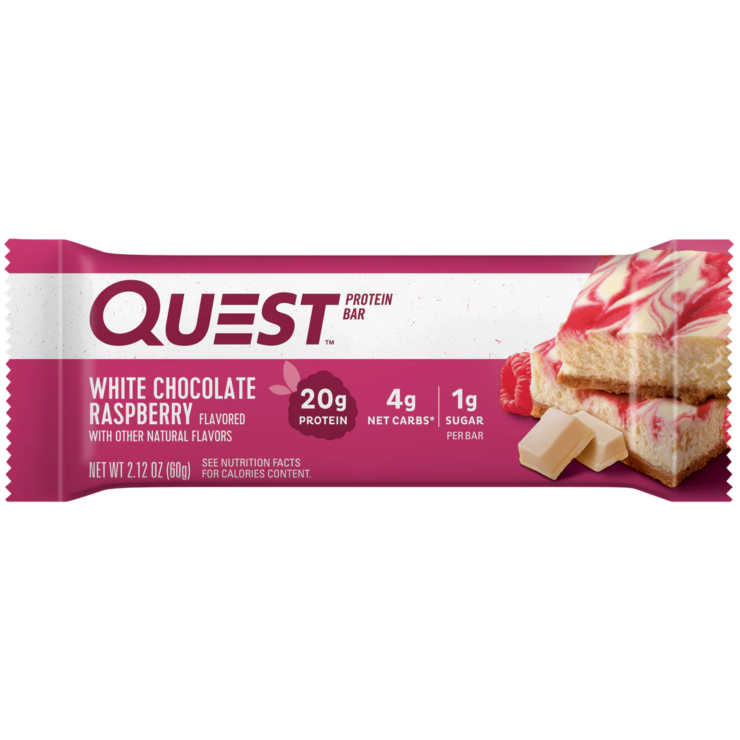 Quest Protein Bar White Chocolate Raspbeerry Flavored