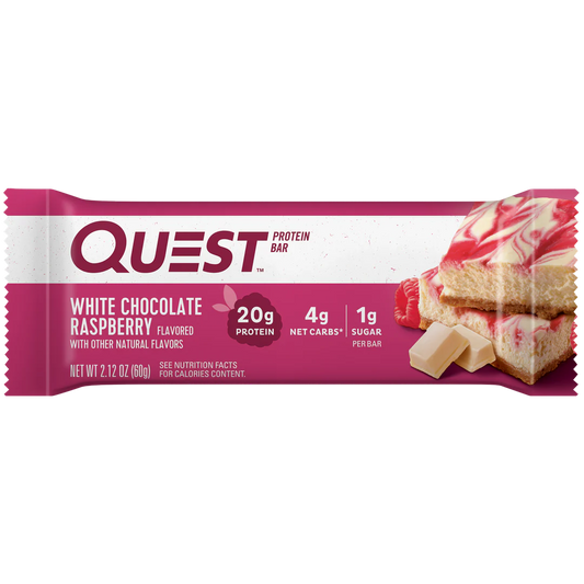 Quest Protein Bar White Chocolate Raspbeerry Flavored