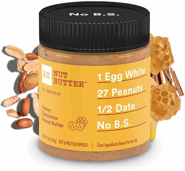 RX NUT BUTTER 9G PROTEIN HONEY CINNAMON PEANUT BUTTER