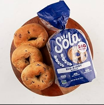 Sola Keto Blu-berry Bagels
