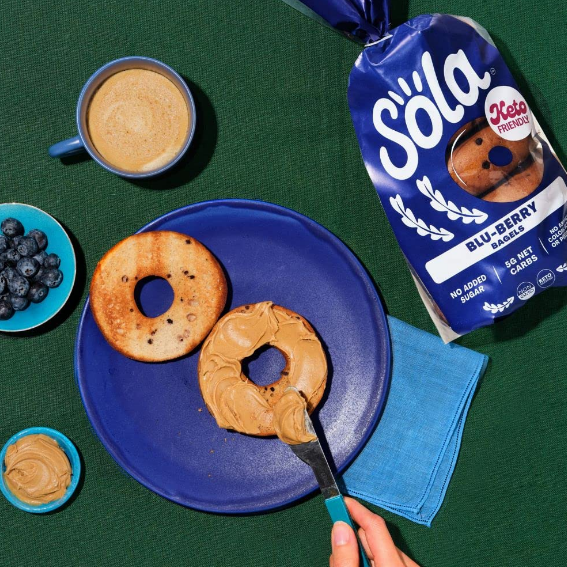 Sola Keto Blu-berry Bagels