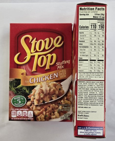 STOVE TOP STUFFING MIX FOR CHICKEN