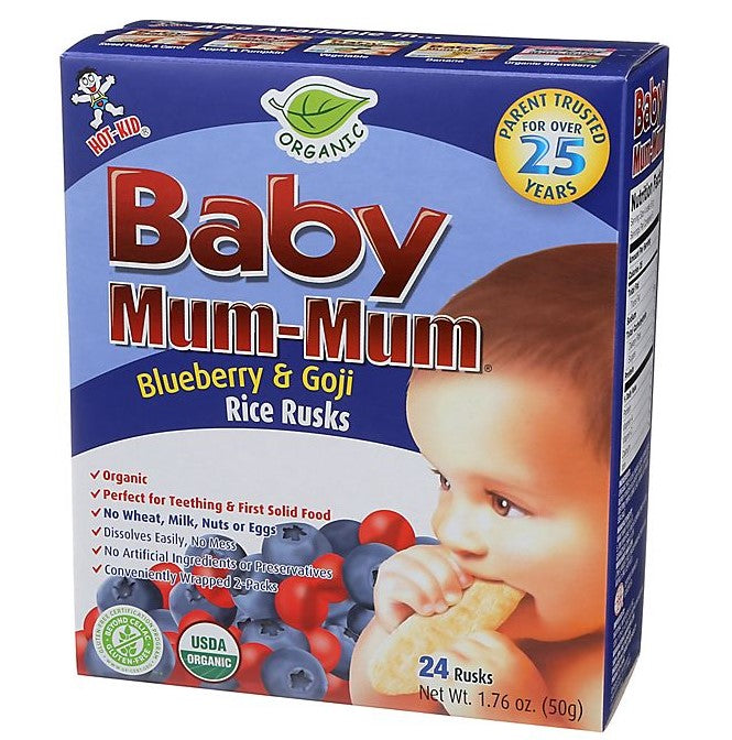 BABY MUM-MUM GENTLE TEETHING WAFERS BLUEBERRY & GOJI BERRY