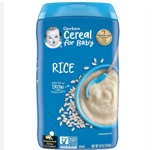 GERBER CEREAL FOR BABY RICE