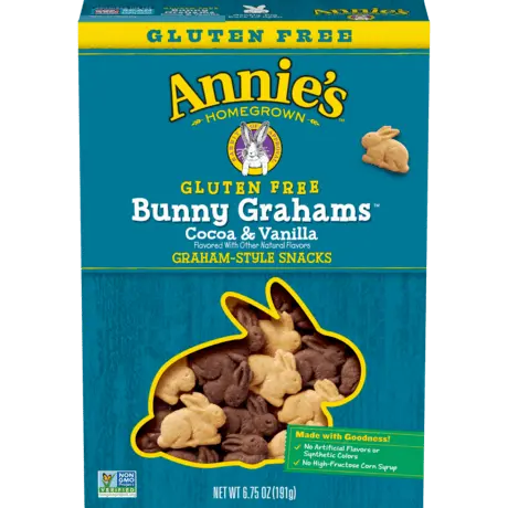 ANNIE'S GLUTEN FREE BUNNY GRAHAMS COCOA & VANILLA