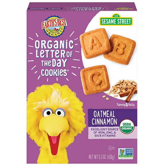 EARTH'S BEST ORGANIC LETTER SABOR OATMEL CINNAMON