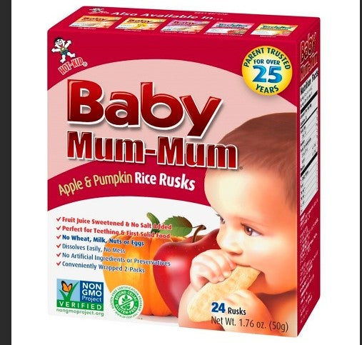 BABY MUM- MUM GENTLE TEETHING WAFERS APPLE & PUMPKIN