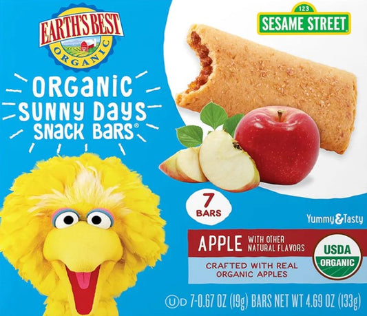 EARTH´S BEST ORGANIC SUNNY DAYS SNACK BARS APPLE