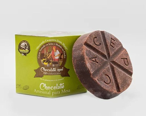 CHOCOLATE REAL 100% MEXICANO ARTESANAL PARA MESA TOSTADO A LA LEÑA