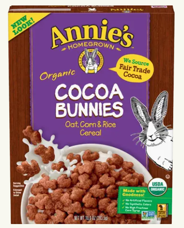 ANNIE'S ORGANIC COCOA BUNNIES CEREAL