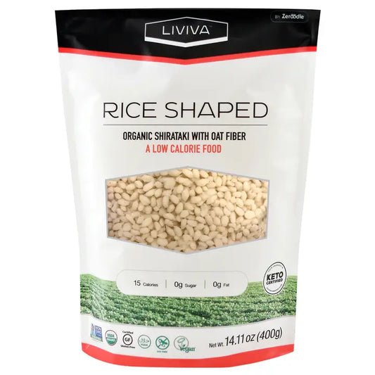 Liviva Rice Shaped Organic Shirataki With Oat Fiber